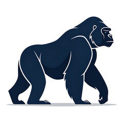 Obraz premium Gorilla vector silhouette illustration
