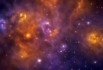 Fototapeta premium nebula textures. stellar fusion orange radiant purple galaxy
