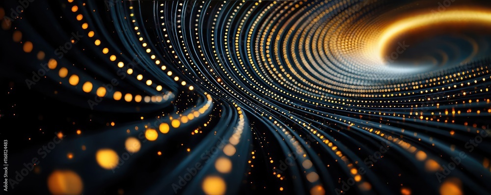 Poster galaxy abstract background idea. abstract digital art with glowing dots and swirling lines, creating