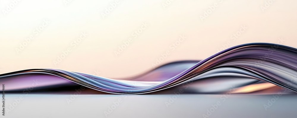 Poster galaxy abstract background idea. abstract waves of colorful paper creating a visually stunning and d