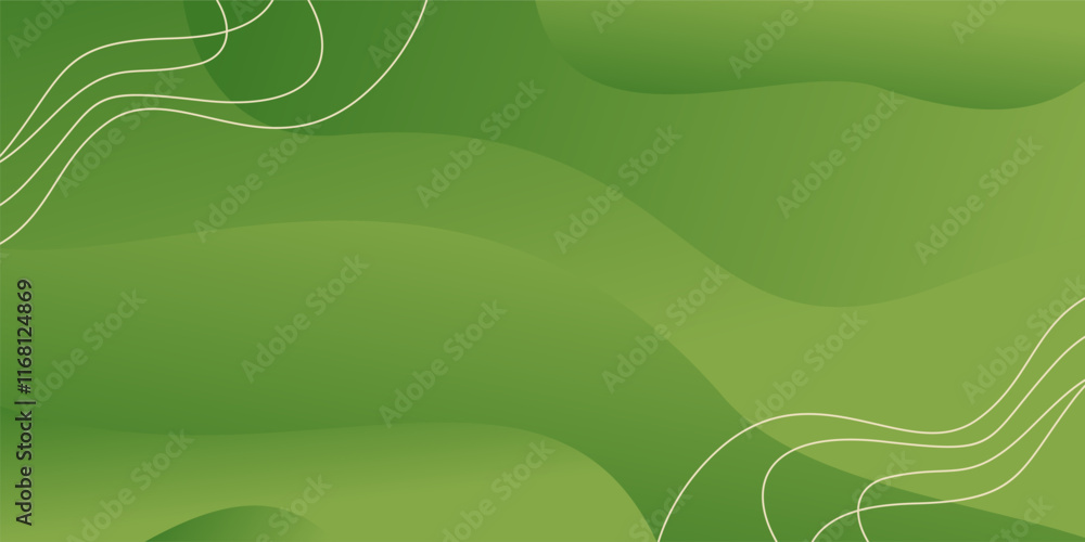 Aufkleber green gradient abstract background with wave pattern. for your design template