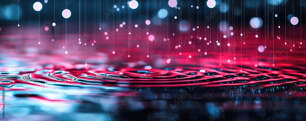 Poster grungy abstract background concept. vibrant droplets create ripples in a pool, showcasing colorful r