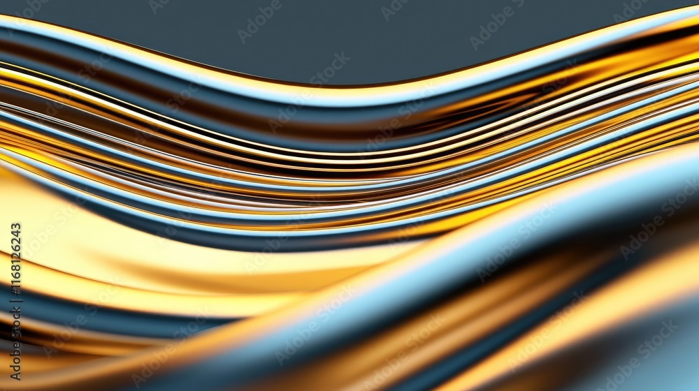 Poster grungy abstract background concept. abstract wave patterns in elegant gold and blue tones, perfect f