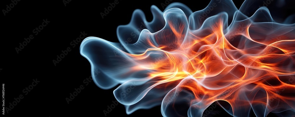 Aufkleber burst abstract background idea. abstract flames and smoke blend together, creating an ethereal and c