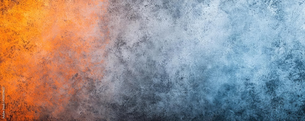 Aufkleber grungy abstract background concept. abstract textured background with contrasting orange and blue hu
