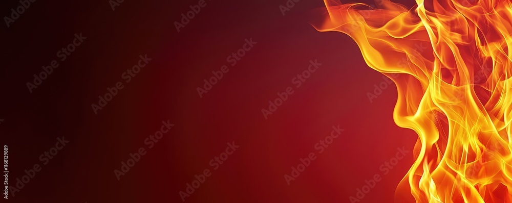 Poster burst abstract background idea. vibrant flames dance against a rich red background, creating a mesme