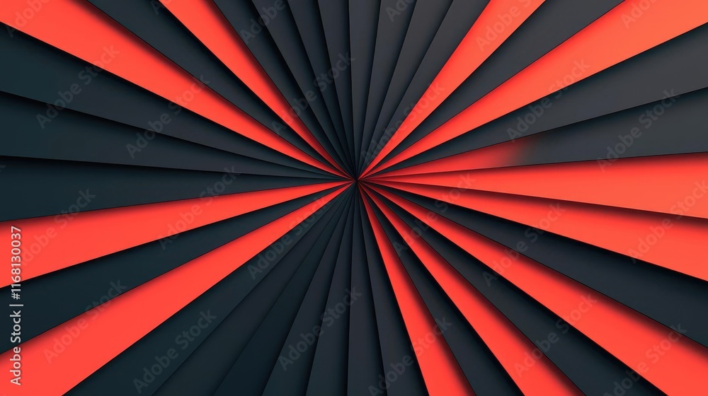 Poster burst abstract background idea. abstract design featuring geometric layers in striking red and black