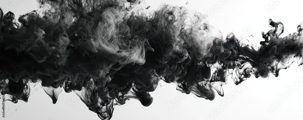 Poster grungy abstract background concept. abstract black smoke pattern on a white background for creative 