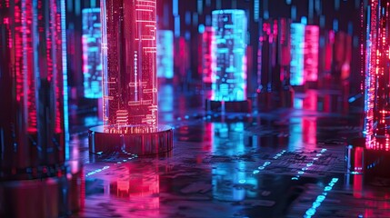 Glowing shields and barriers protecting against cyber threats in a cloud environment