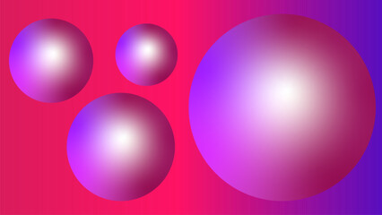 Abstract red purple background wallpaper with purple glossy balls