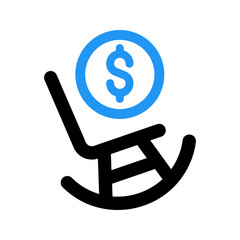 pension line color icon