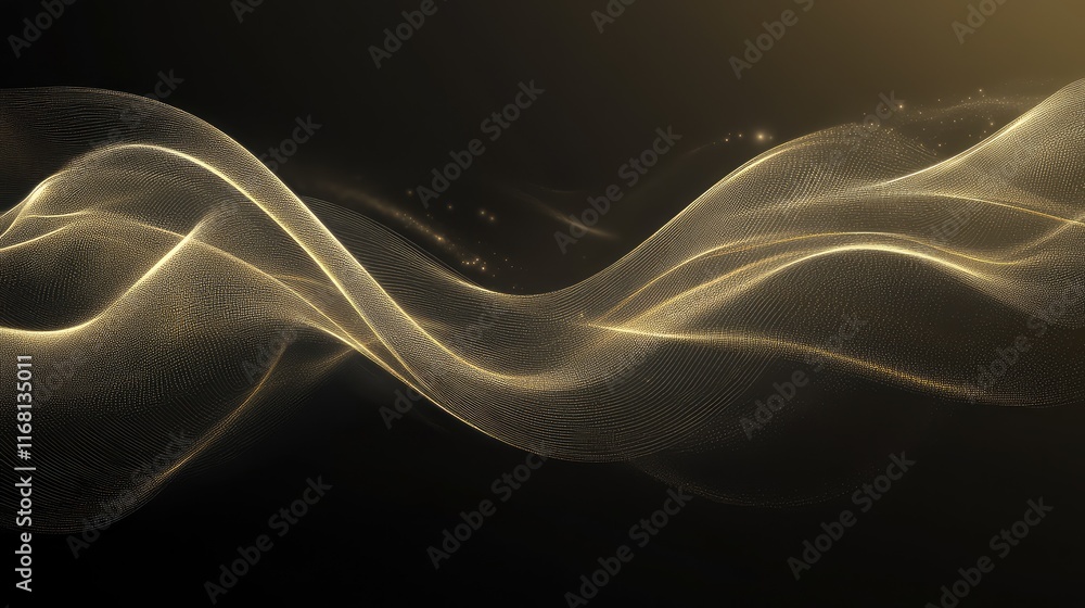 Poster ai-inspired abstract background featuring dynamic flowing lines, soft focus lighting effects, and sm