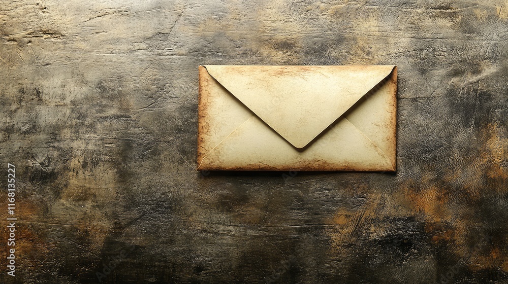 Poster A blank card and envelope set placed on a textured background with ample copy space for showcasing custom designs
