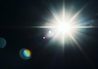 Luminous Celestial Burst: A Radiant Star's Glimmering Embrace