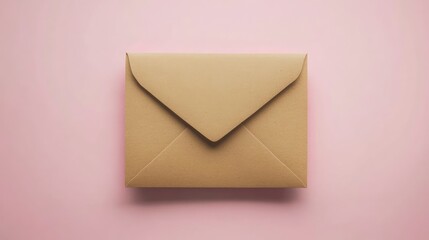 Clean minimalist display of a blank invitation card with an envelope on a soft pink background, highlighting copy space