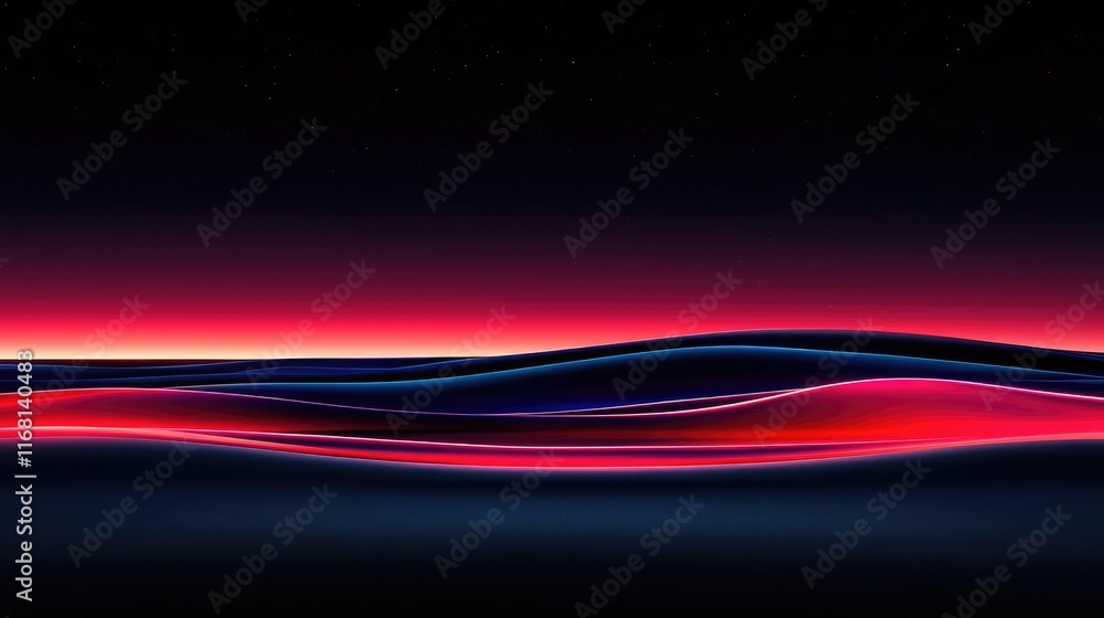 Poster galaxy abstract background idea. abstract digital wave patterns blending vibrant colors in a dark ba