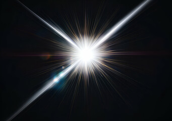 Bright Starburst, Celestial Explosion, Glowing Light Rays