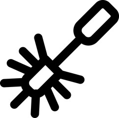 UI Toilet Brush Vector Icon Illustration. Line Style
