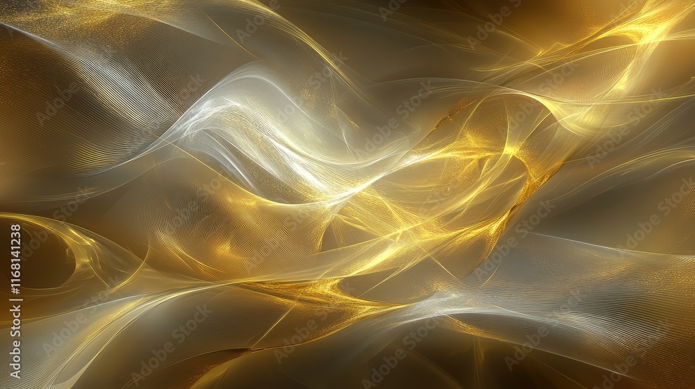 Poster elegant and modern ai background with flowing light streaks, digital lines, and gradient textures, i