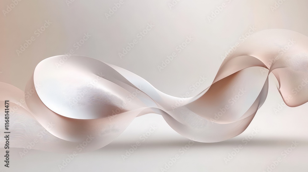 Aufkleber elegant wave effect on calm water, forming smooth and abstract shapes with light reflections on a ne