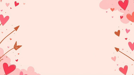 Obraz premium illustration background representation of love,Valentine's Day concept.