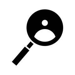 Human Resources - Personal Audit - Headhunter Symbol Design with Magnifying Icon
