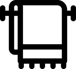 UI Towel Vector Icon Illustration. Line Style