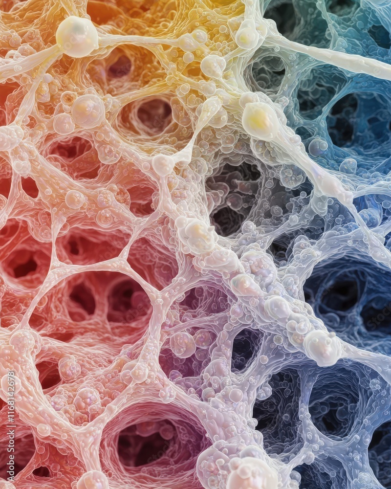 Poster macro views of cellular structures artistic scientific exploration