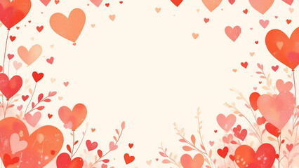 illustration background representation of love,Valentine's Day concept.