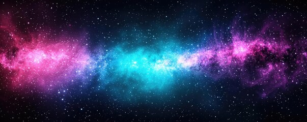 Galaxy abstract background idea. Vibrant cosmic scene displaying vivid colors and stars in a stunning galaxy.
