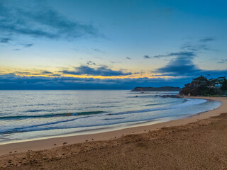 Aerial Sunrise at the Seaside in Malua Bay