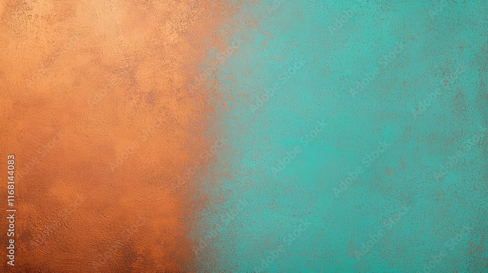 Aufkleber grungy abstract background concept. vibrant abstract texture blending orange and teal tones for crea