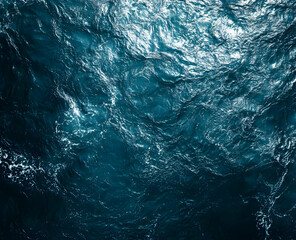 Obraz premium Deep Ocean: A Textured Aerial View of the Dark Blue Sea