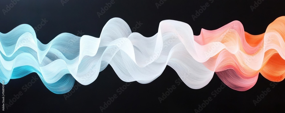 Poster chalkboard abstract background concept. a vibrant, flowing wave of colors creating a dynamic visual 