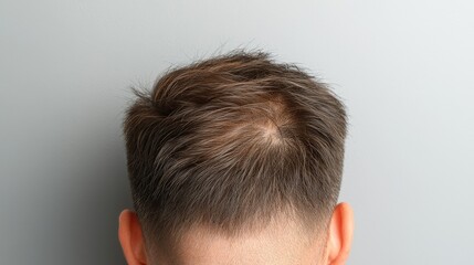 Fototapeta premium Hair Loss Treatment Guide Home Informative Article Indoor Close-Up