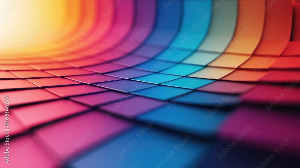 Poster grid abstract background concept. a vibrant gradient of colors creating a mesmerizing wave pattern f