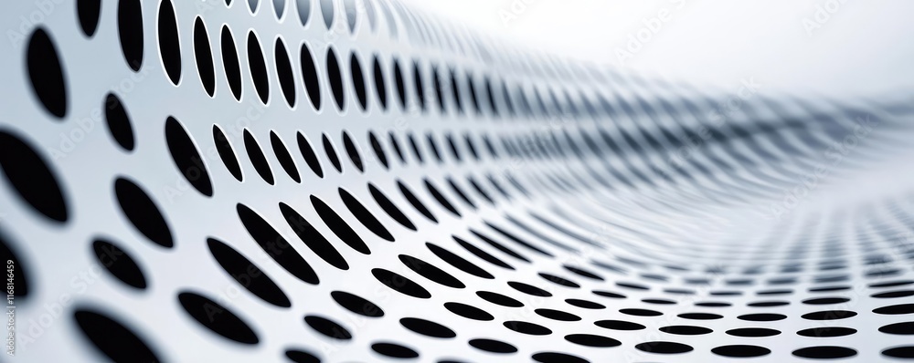 Poster grid abstract background concept. close-up of modern perforated metal surface with a sleek design an
