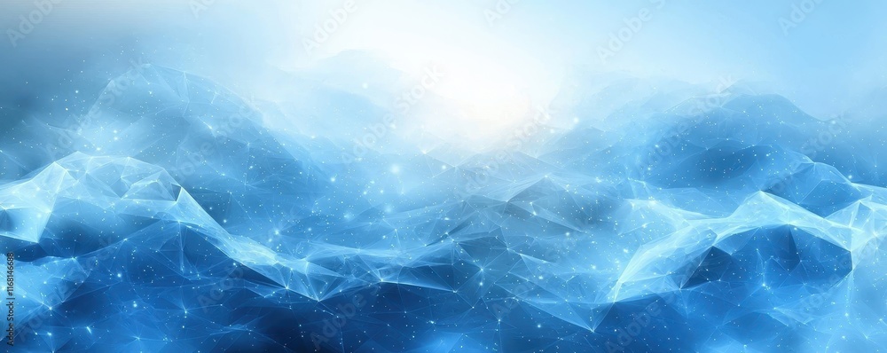 Poster dynamic event backdrop with geometric shapes and light effects