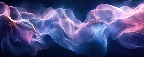 Obraz premium Soothing Gradient Wallpaper with Flowing Curves