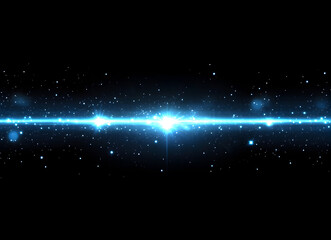 Celestial Light Beam: A Glimmering Line Across the Cosmos