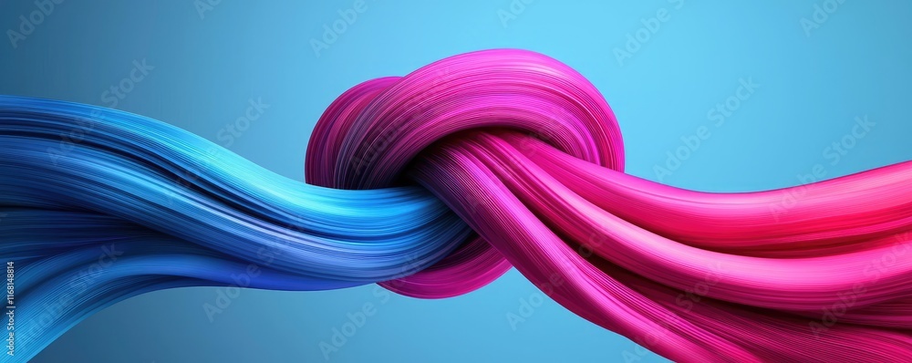 Poster velvet abstract background idea. abstract flowing lines intertwining in vibrant blue and pink hues c