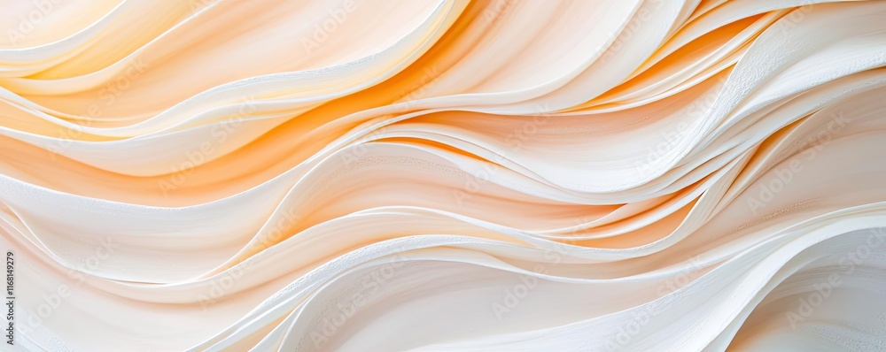 Poster chalkboard abstract background concept. abstract waves in soft orange and white tones for digital de