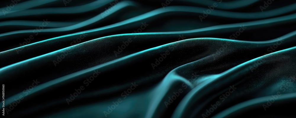 Poster velvet abstract background idea. close-up of smooth, dark fabric with flowing texture for creative d