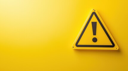 Warning Sign Alerting Risks in Industrial Safety Environment