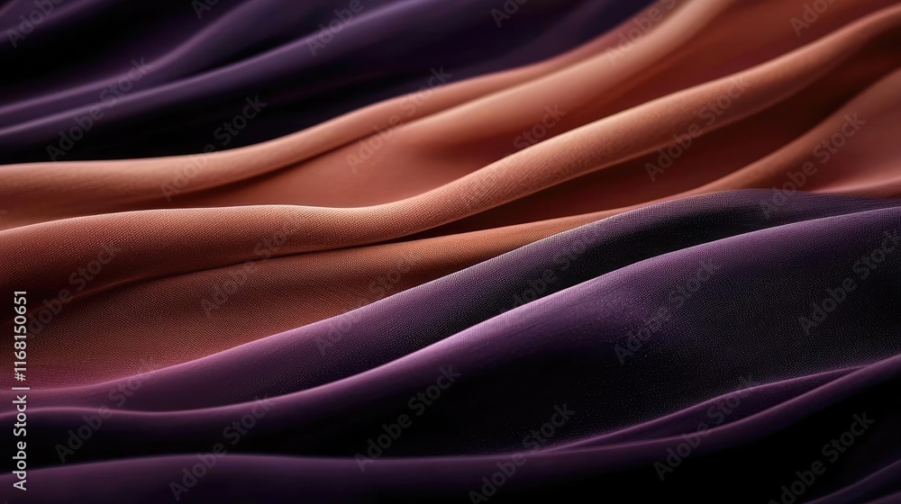 Poster velvet abstract background idea. elegant, flowing fabric textures in rich colors create a sense of m