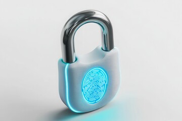 Modern Biometric Lock with Fingerprint Scanner and LED Light