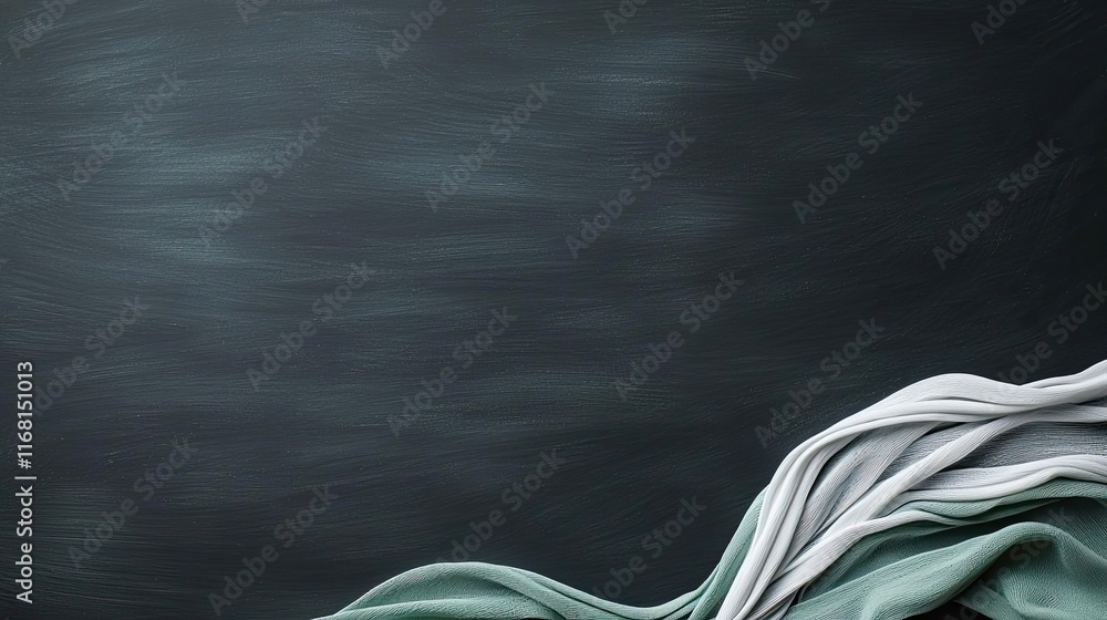 Poster chalkboard abstract background concept. abstract fabric draping against a textured background, offer