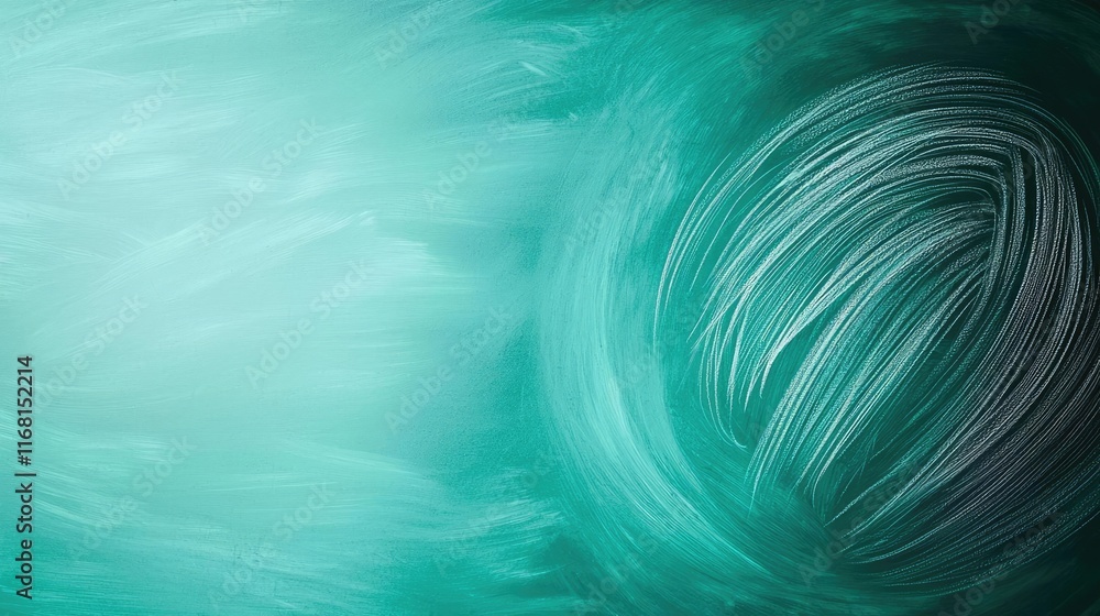 Poster chalkboard abstract background concept. abstract swirl pattern in teal tones, ideal for backgrounds 