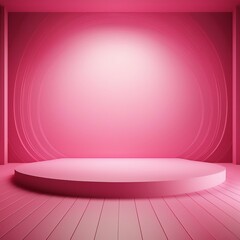 3D Pink Studio: Minimalist Backdrop Design
