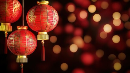 Obraz premium Celebratory Lanterns Festival Celebration Cultural Event Festive Atmosphere